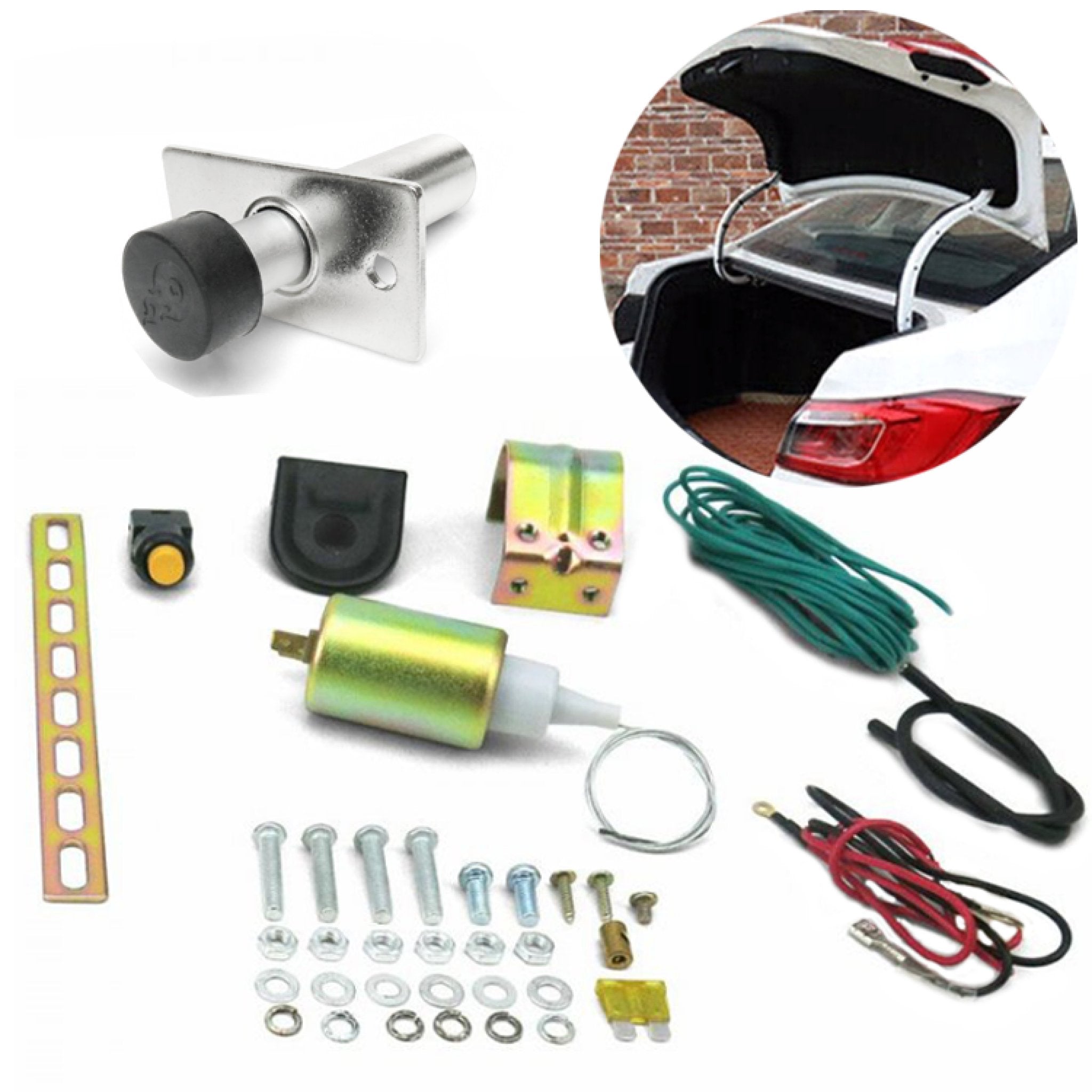 1903-1904 Buick Model B 12V Trunk Release Kit - 15 lb Power Solenoid Popper for Hood & Hatch Door (Perfect for Classic Car Restoration & Auto Accessories Upgrade)