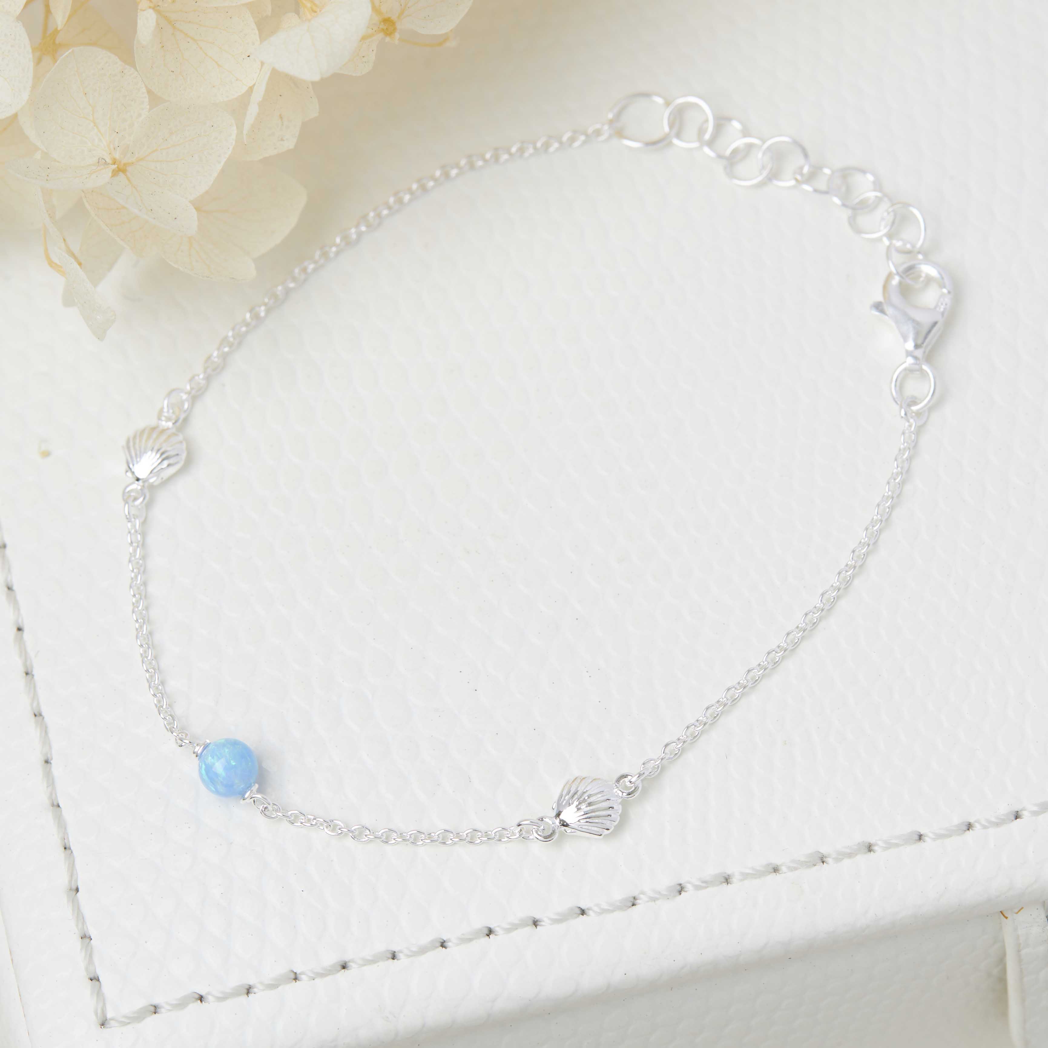 Oceanic Opal Bracelet for Women – Handmade Adjustable Beaded Bracelet with Genuine Opal Stones – Perfect for Boho Style, Gifts & Everyday Wear