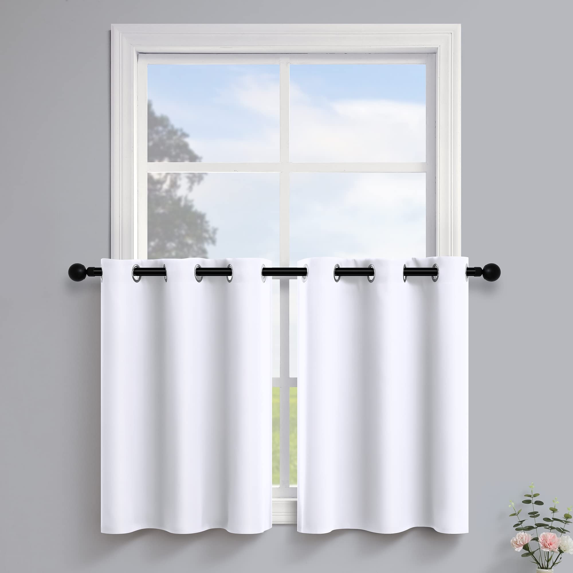 Pure White RV Blackout Curtains 24