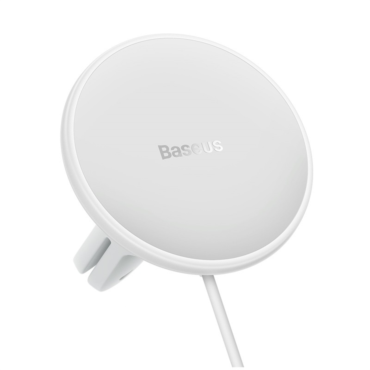 Baseus MagSafe Wireless Car Charger - Fast Charging for iPhone 15/14/13/12, Secure Mount, White - Perfect for Commuting & Road Trips