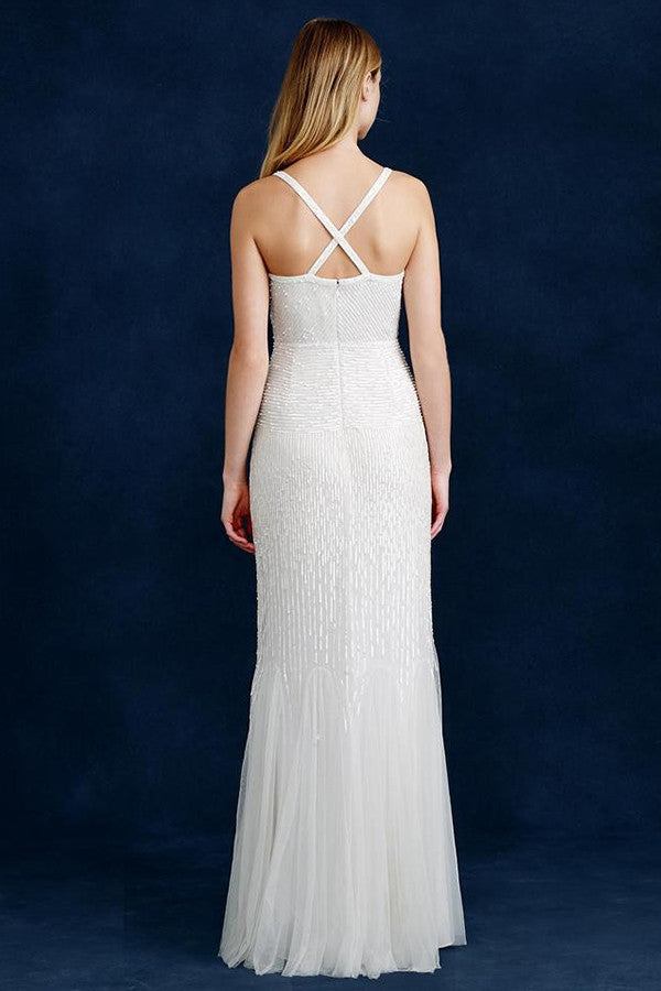 J. Crew Harper Beaded Mermaid Wedding Dress - Elegant Beaded Lace Bridal Gown for Beach, Church & Formal Weddings