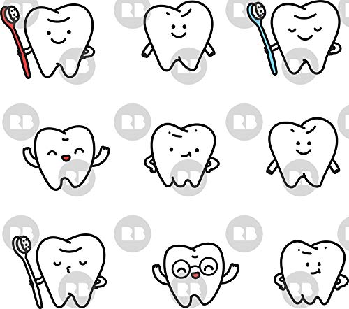Funny Teeth Vinyl Decal Stickers - Waterproof & Durable for Cars, Trucks, Laptops, Walls, Windows | Perfect for DIY Decor, Gifts & Personalization