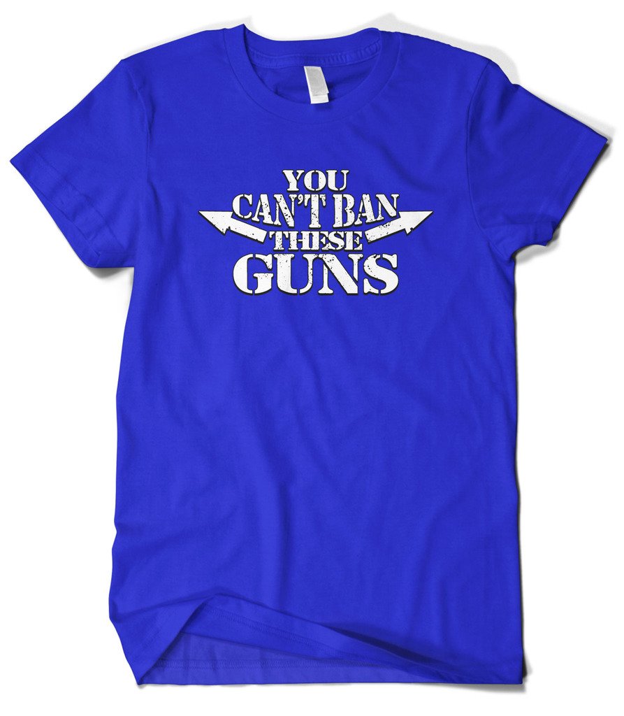 Cybertela Men's 'You Can't Ban These Guns' Graphic T-Shirt - Comfortable Cotton Tee for Gun Rights Supporters, Casual Wear & Second Amendment Events