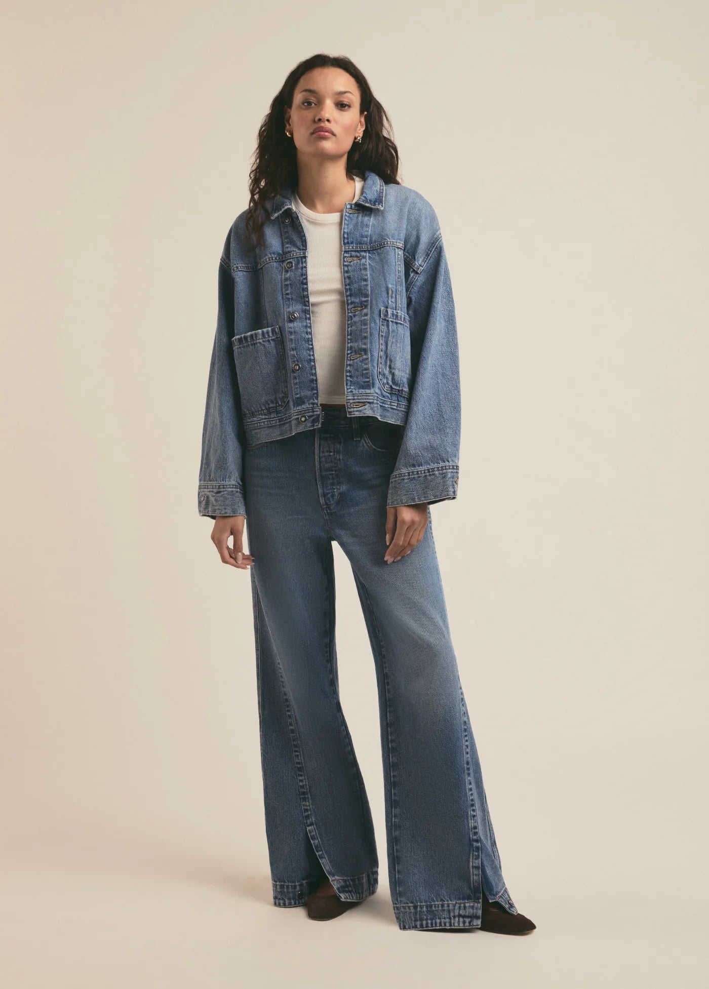 The Oliver Ultimate Baggy Wide Leg Jeans for Women - High Waist Comfort Stretch Denim Pants - Casual Chic Outfit for Everyday Wear, Work & Weekend