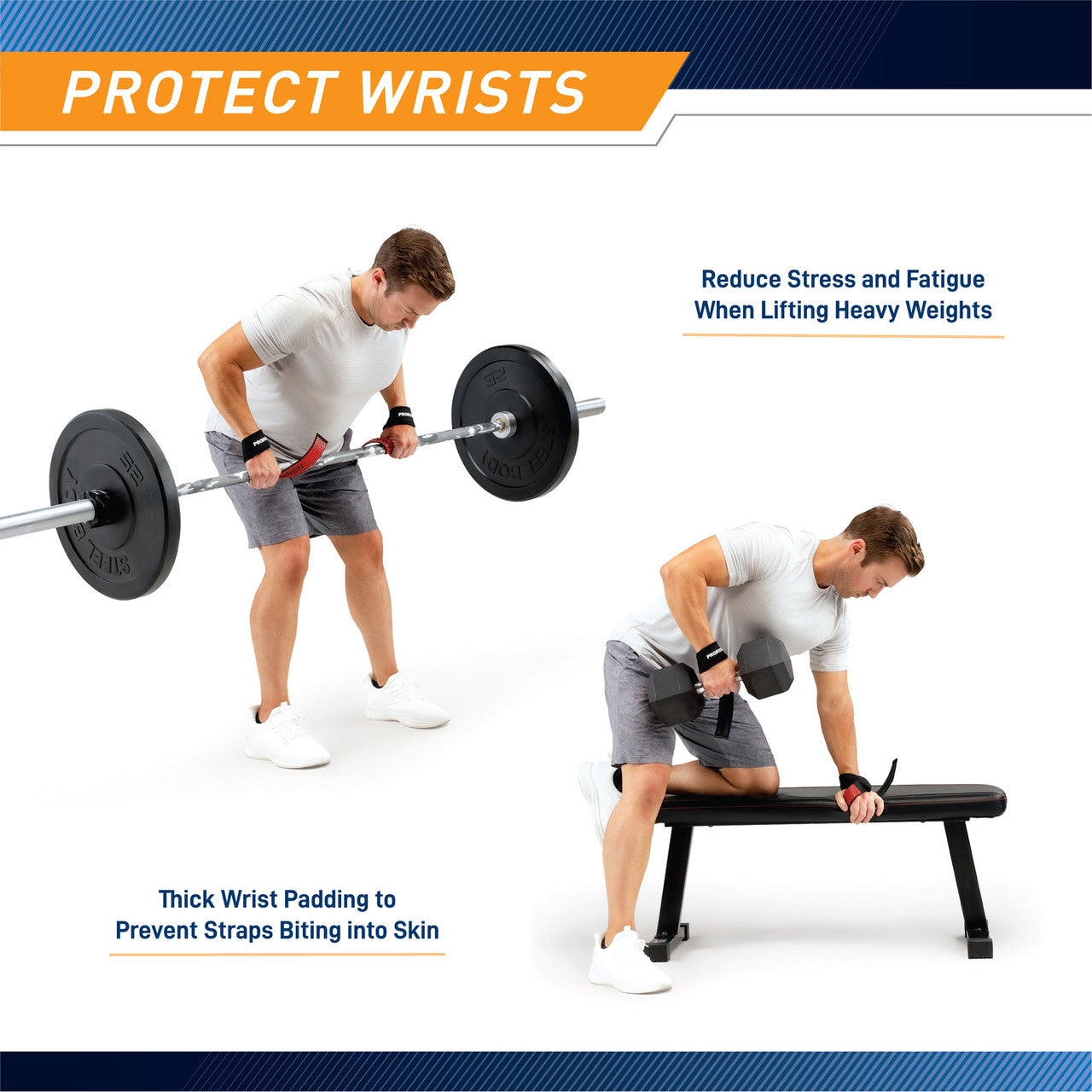 ProIron PRO ZLD01 Weight Lifting Straps - Premium Grip Support for Deadlifts, Pull-ups & Strength Training (Pair) - Gym, CrossFit & Home Workout Essential