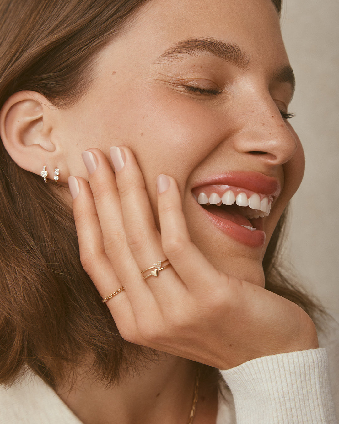 Lab Grown Diamond Heart Huggie Earrings for Women - Elegant & Hypoallergenic - Perfect for Valentine's Day, Anniversary & Everyday Wear