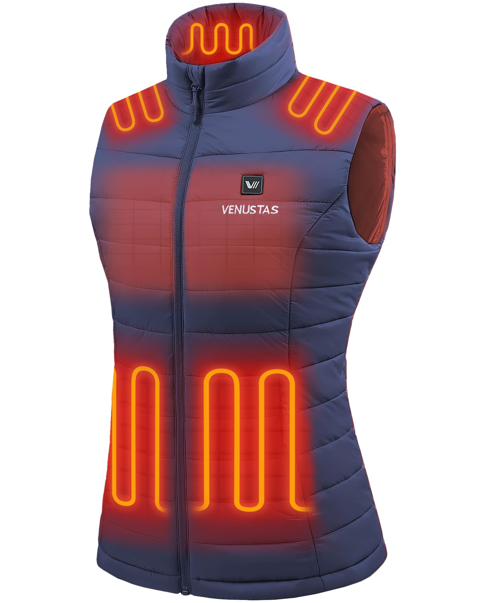 Venustas Women's Heated Vest with Rechargeable Battery - Lightweight Quilted Winter Jacket for Outdoor Activities, Hiking & Cold Weather