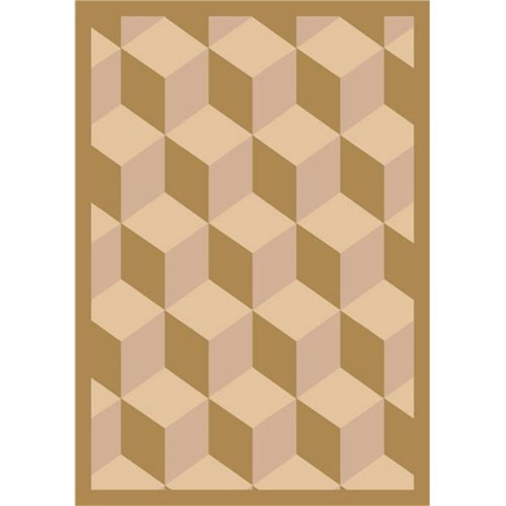Joy Carpets Kaleidoscope Highrise Whimsical Area Rugs - Soft Beige Non-Slip Kids Playroom & Nursery Rug for Home Decor