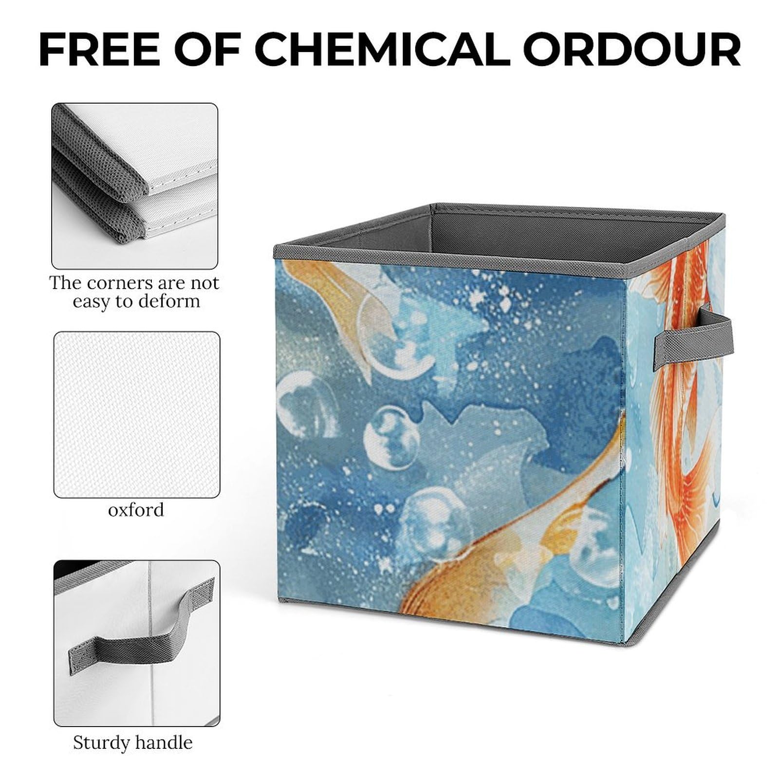 Large Collapsible Storage Bins with Handles - 10.6