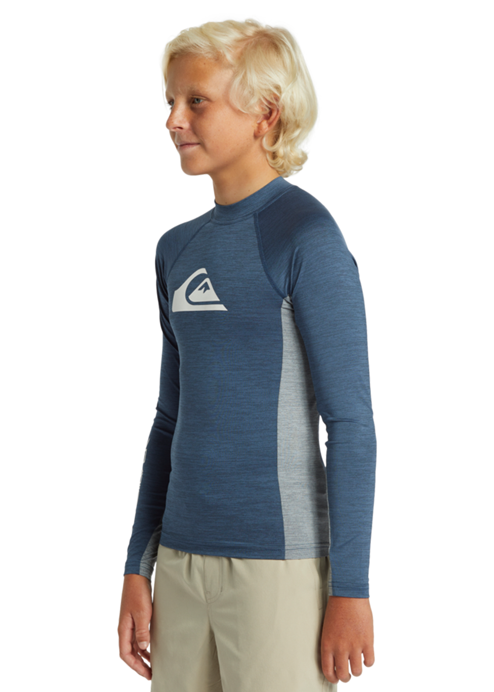 Quiksilver Boys UPF 50+ Long Sleeve Rash Guard Shirt - Sun Protection Swimwear for Surfing, Swimming & Outdoor Activities