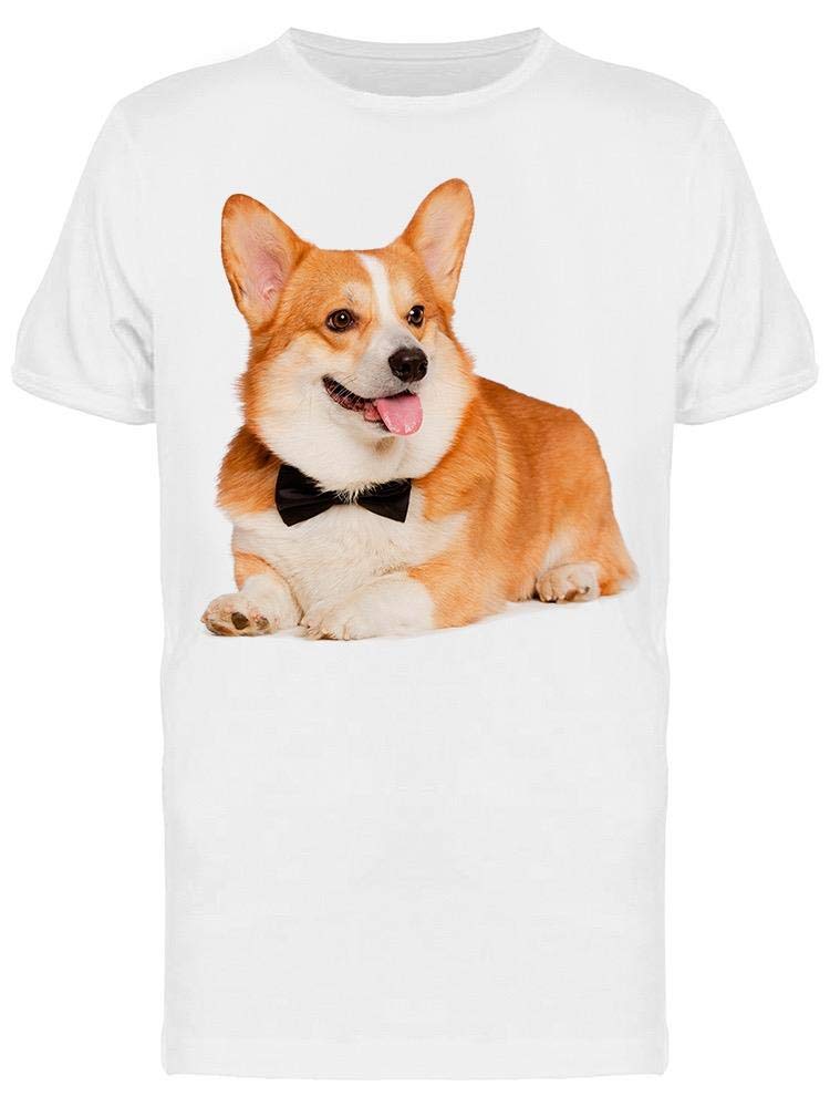 Cute Puppy with Bow Print Men's T-Shirt - Soft Cotton Graphic Tee for Casual Wear, Gifts & Everyday Outfits