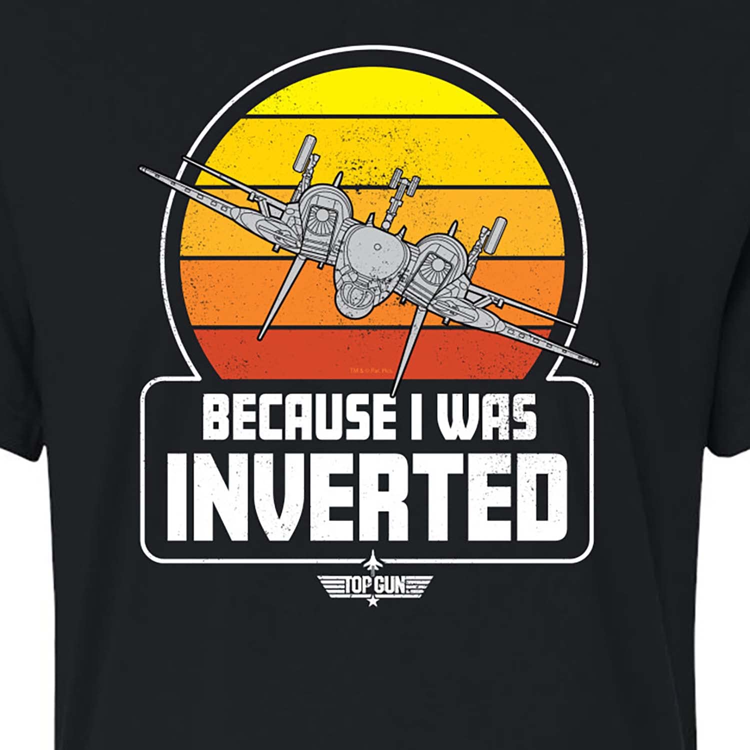 HYBRID APPAREL Top Gun Because I was Inverted Junior's Cropped Cotton Blend T-Shirt - Soft Vintage Style Tee for Women, Casual Wear & Movie Fans