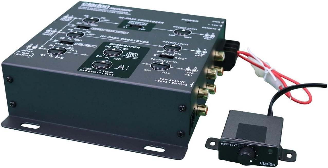 Clarion MCD360 3-Way 6-Channel Electronic Crossover with Subwoofer Control - Car Audio System for Enhanced Bass & Sound Quality | Perfect for Car Stereo Upgrades & Custom Audio Installations