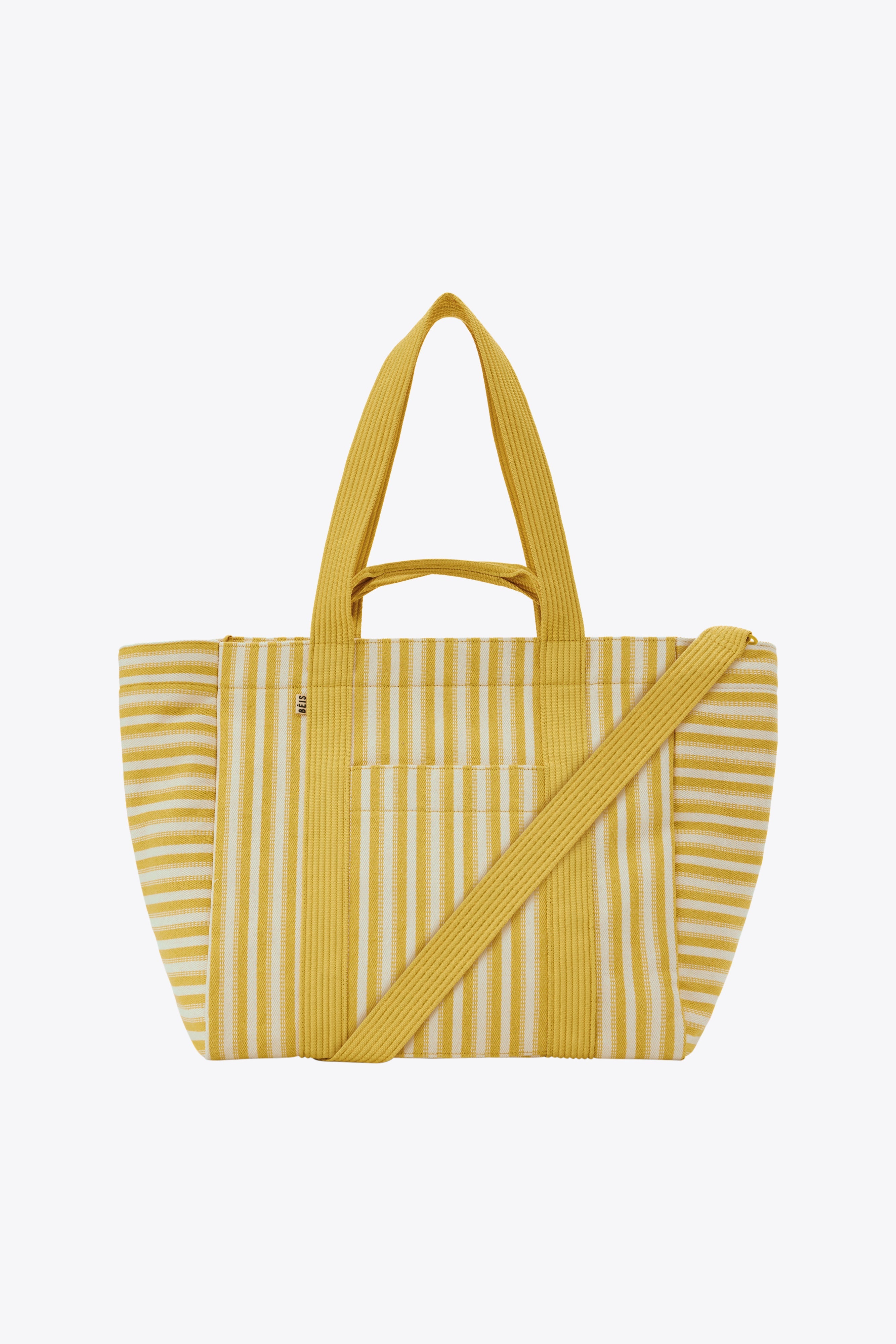 Vacation Tote Bag in Honey Stripe - Stylish Beach Tote for Women, Perfect for Travel, Pool, and Summer Outings