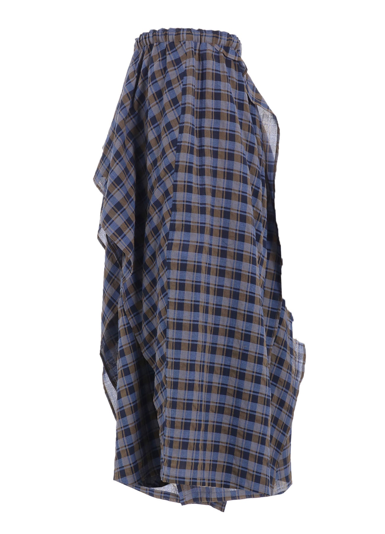 Soft & Breathable Cotton Cupro Mini Plaid Drape Pants for Women - Stylish Lounge & Casual Wear for Home, Travel & Everyday Comfort
