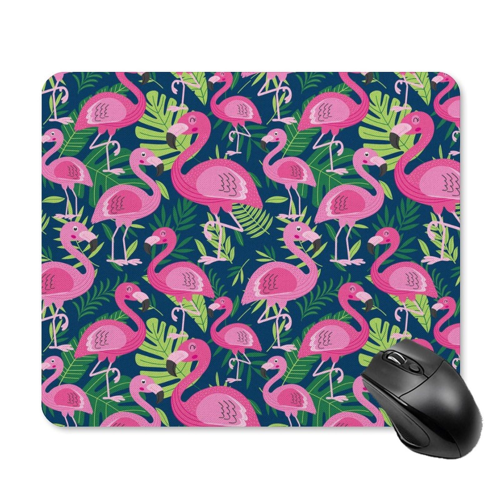 Premium Palm Leaves Flamingo Mouse Pad - Non-Slip Waterproof Gaming Mouse Mat (25x30cm) for Home & Office Use | Durable Unisex Design for PC, Laptop & Workstation