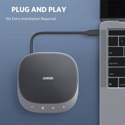 Anker PowerConf S360 Speakerphone with 360° Voice Pickup - Premium Conference Speaker for Clear Calls | Ideal for Home Office, Business Meetings & Remote Work