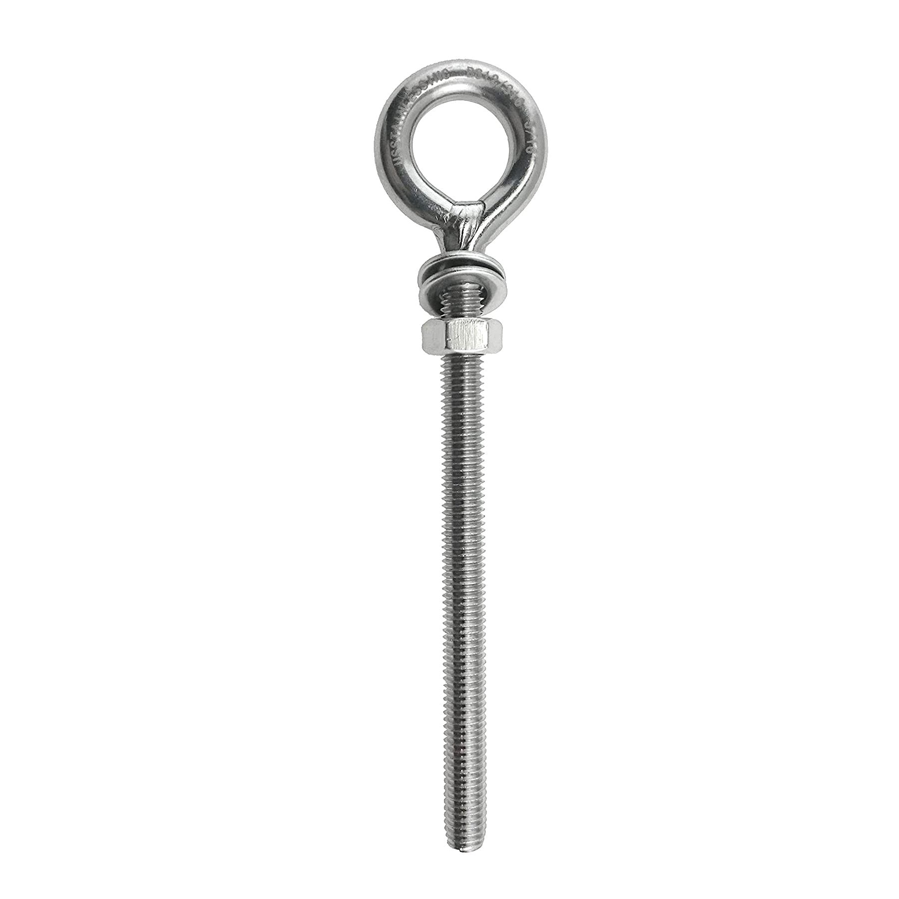 Stainless Steel Al Fresco Eye Bolt 130mm M8 - Heavy Duty Hanging Hook for Outdoor Decor, Canopy, and Marine Use