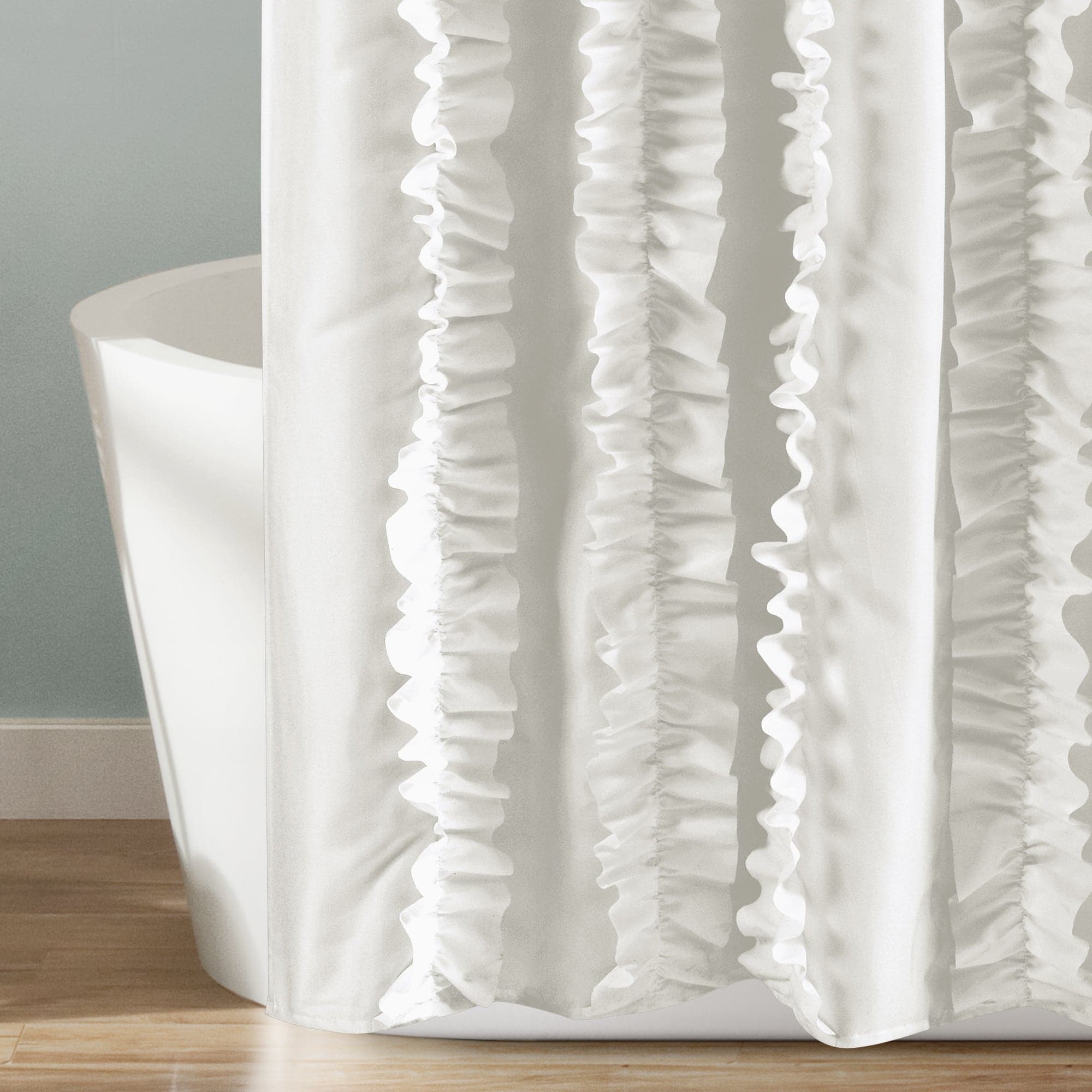Belle Shower Curtain - Waterproof Bathroom Decor with Hooks - Elegant Floral Design for Modern Home & Apartment Bathroom