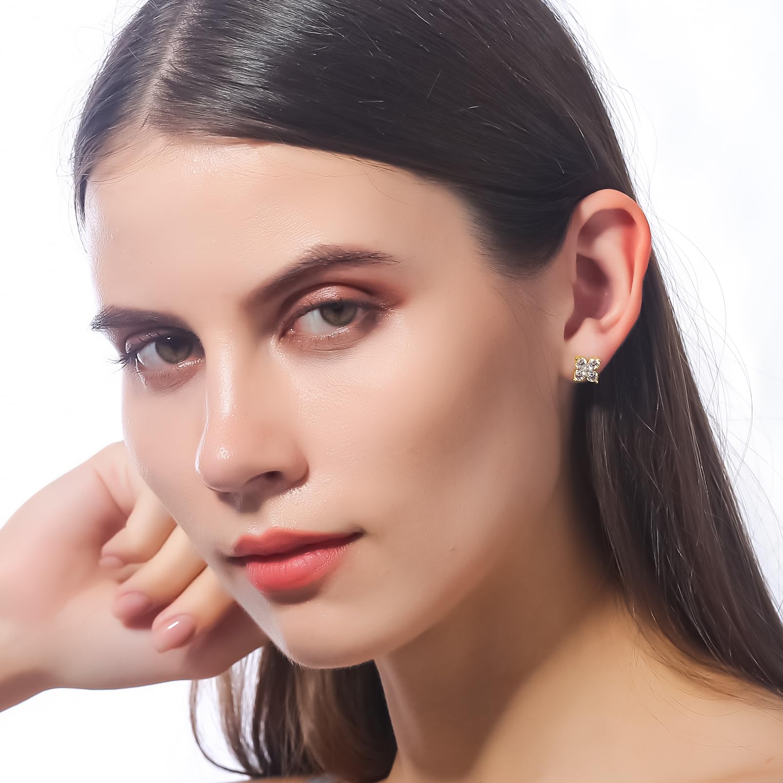 Hypoallergenic Gold Flat Back Stud Earrings for Women - Elegant Ball Stud Earrings for Sensitive Ears | Perfect for Daily Wear, Parties & Gifts