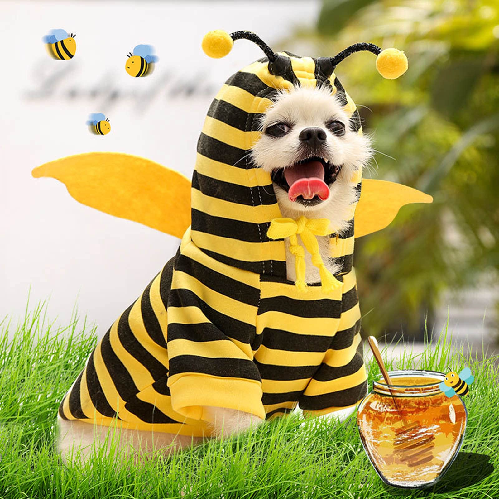 Cute Bee Hoodie for Dogs & Cats - Pet Costume for Christmas & Cosplay