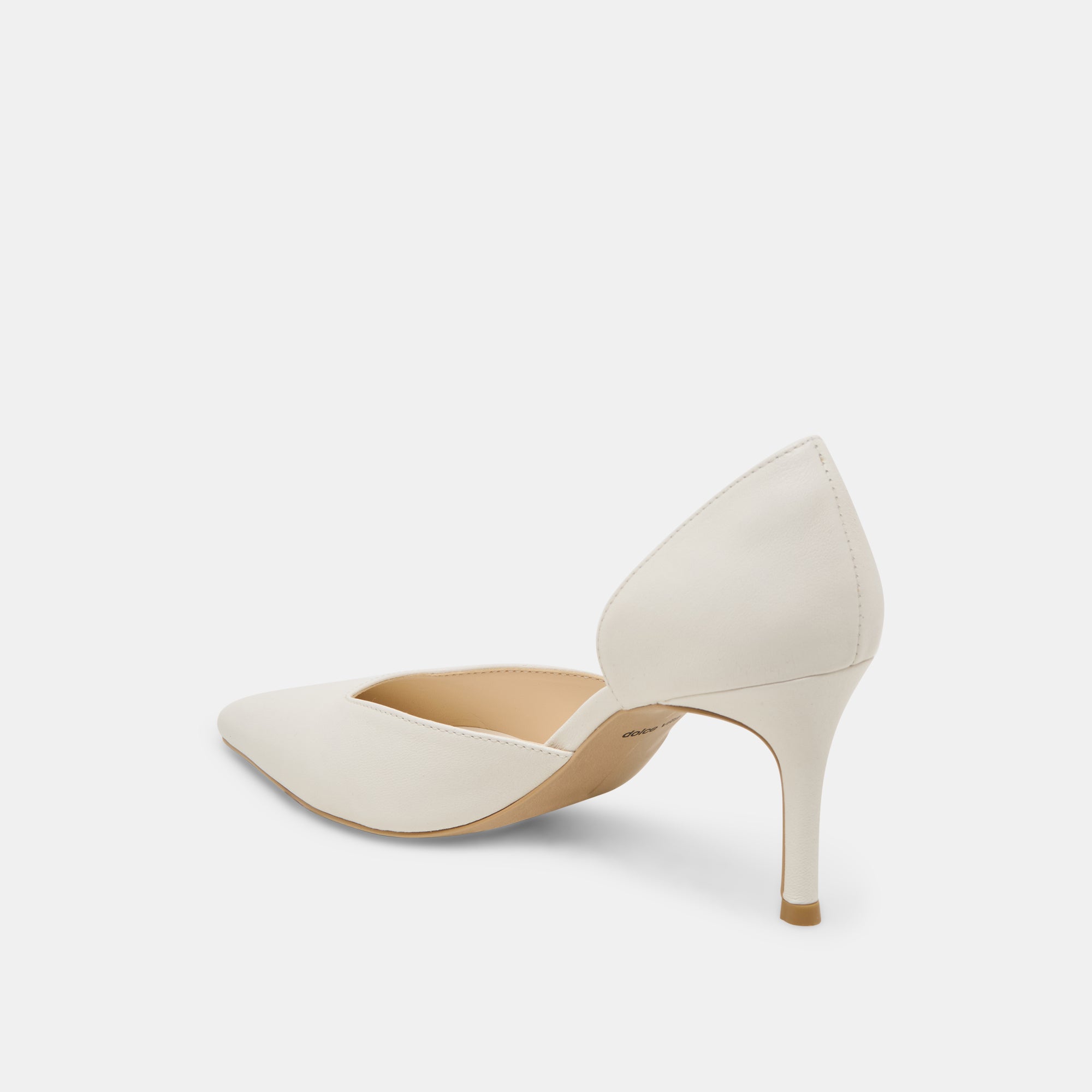 ELOY Women's White Leather Heels - Elegant High Heel Pumps for Party, Wedding & Office Wear