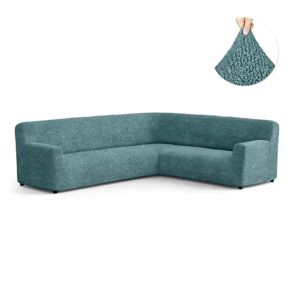 Corner Sofa Slipcover - Microfiber Stretchable Furniture Protector - Perfect for Living Room, Family Room & Home Decor