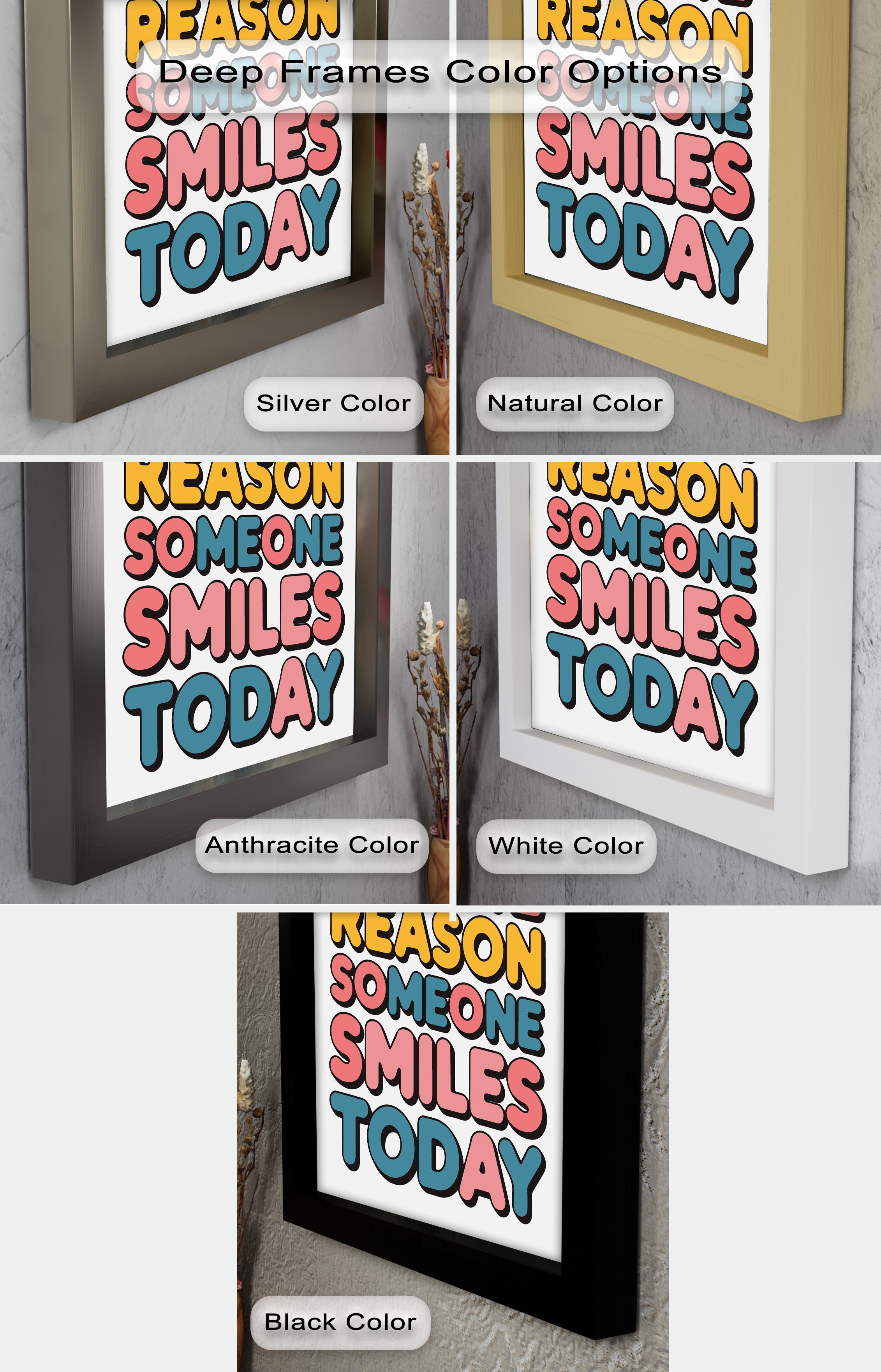 Be the Reason Someone Smiles - Handmade Oil Painting Wall Art for Living Room, Bedroom & Office Decor | Unique Gift Idea for Home & Holidays