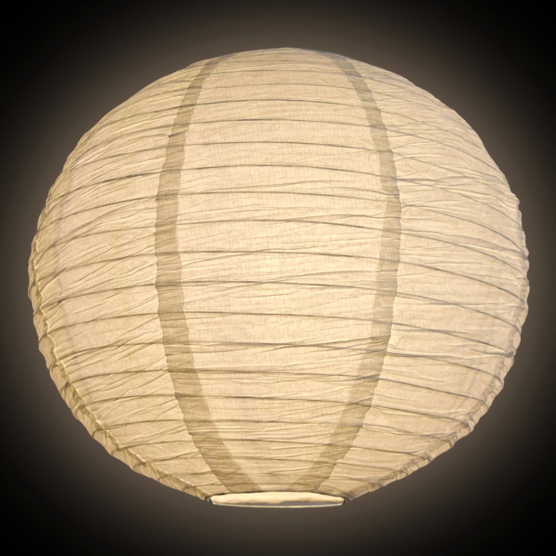 14 Inch White Round Crepe Paper Lantern with Parallel Ribbing - Chinese Hanging Wedding & Party Decoration for Indoor/Outdoor Events, Home Decor, and Festive Celebrations