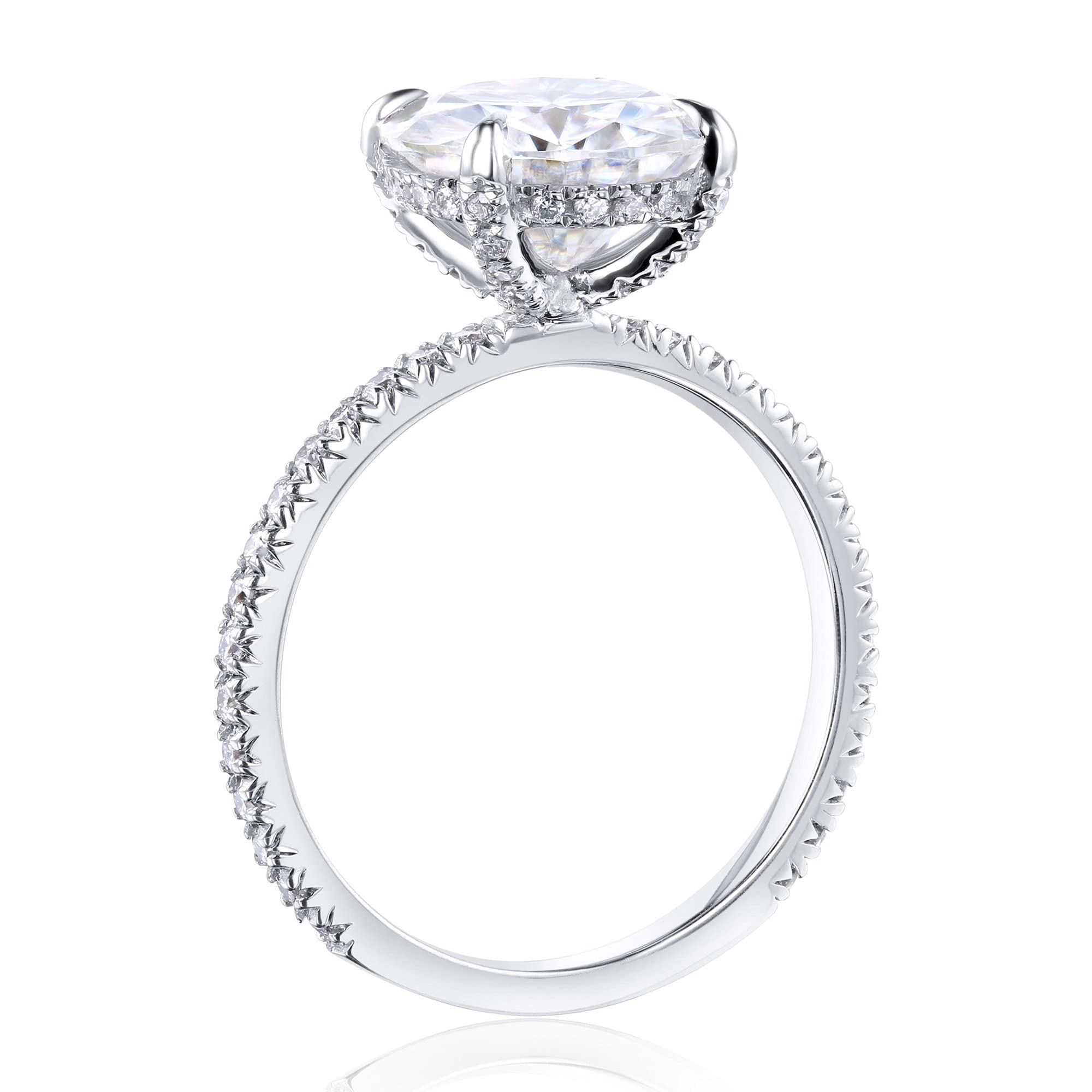 Kobelli Moissanite Wrap Basket Engagement Ring for Women - Elegant Wedding Band, Durable 925 Sterling Silver, Perfect for Proposals & Anniversaries