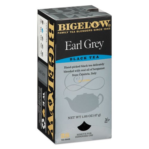 Bigelow Earl Grey Black Tea Bags - 28 Count (Pack of 6) | Natural Bergamot Oil, Gluten Free, Antioxidant Rich | Perfect for Morning Boost, Afternoon Relaxation & Office Tea Time