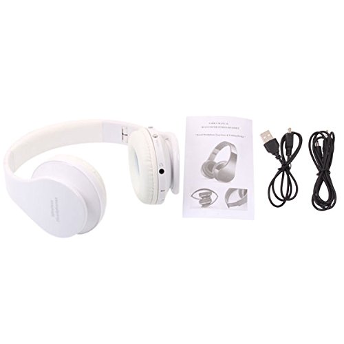 NX-8252 Foldable Wireless Bluetooth Sports Headphones with Mic - Stereo Sound, Lightweight & Sweatproof for Running, Gym, Travel - Compatible with iPhone, iPad, PC