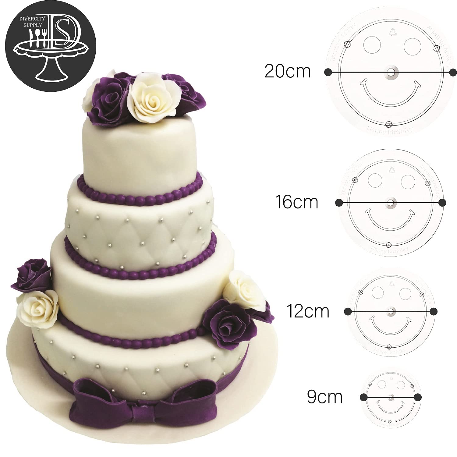 Sturdy Cake Dowels & Plastic Scraper Set for Tiered Wedding Cakes - Essential Baking Tools for Professional Cake Decorating and Stability