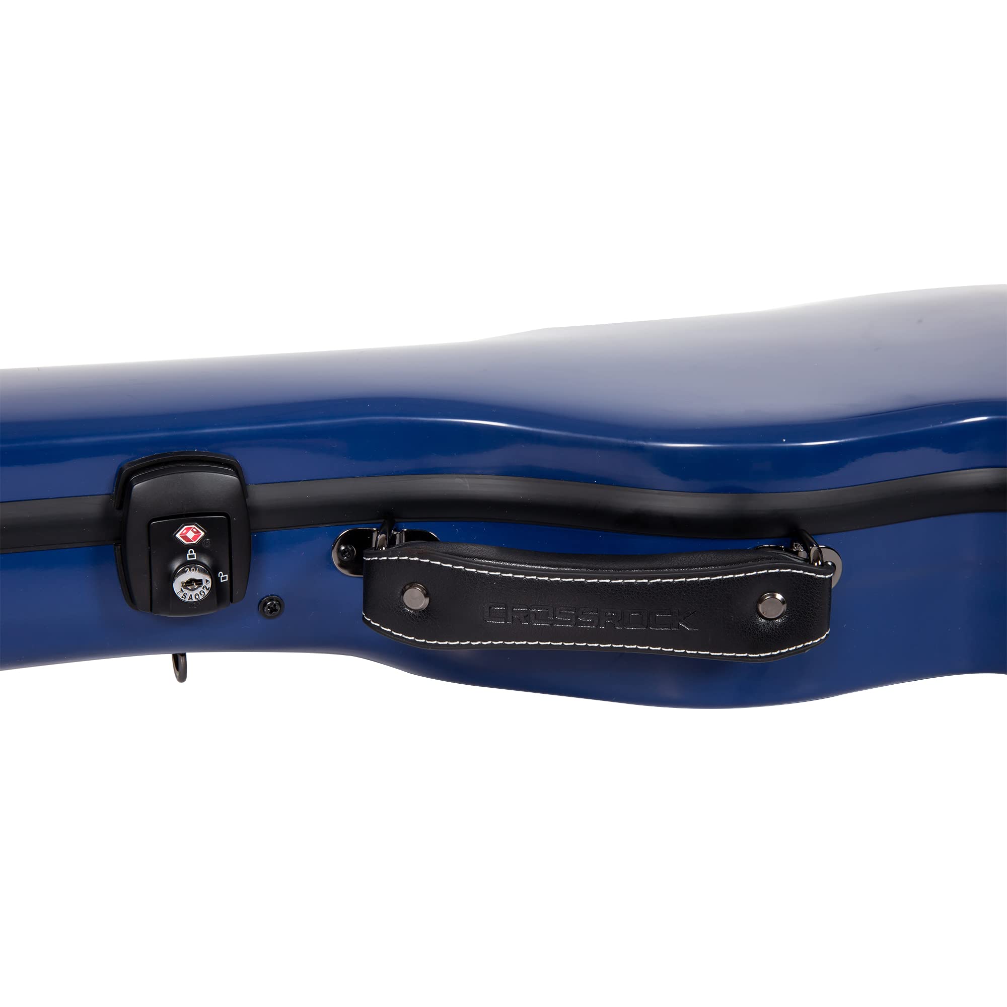Premium Navy Blue Fiberglass Baritone Ukulele Case - 15mm Thick Padded Protection, 100% Purity Crossrock CRF1020BUNVBL - Perfect for Travel, Performances & Professional Musicians