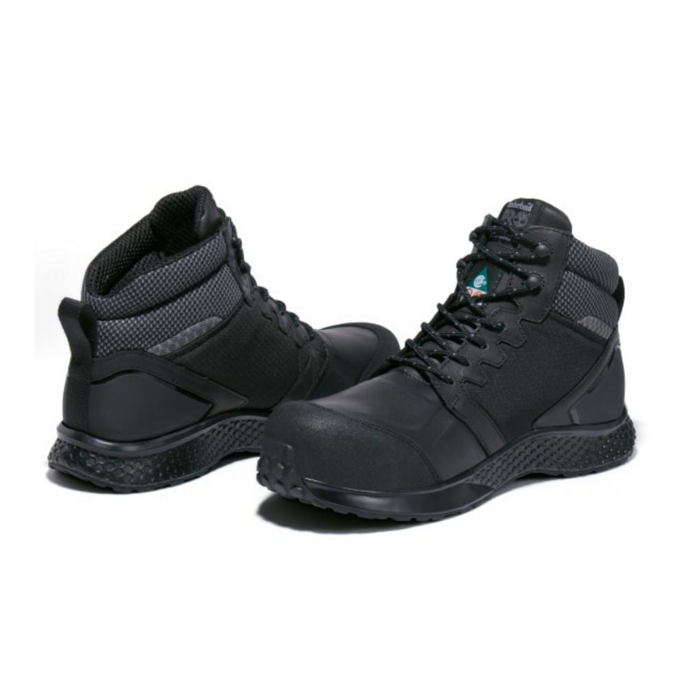 Timberland PRO Reaxion MID Composite Toe Work Shoes for Men - Black (TB0A278X001) | Durable Safety Boots for Construction, Warehouse & Outdoor Work