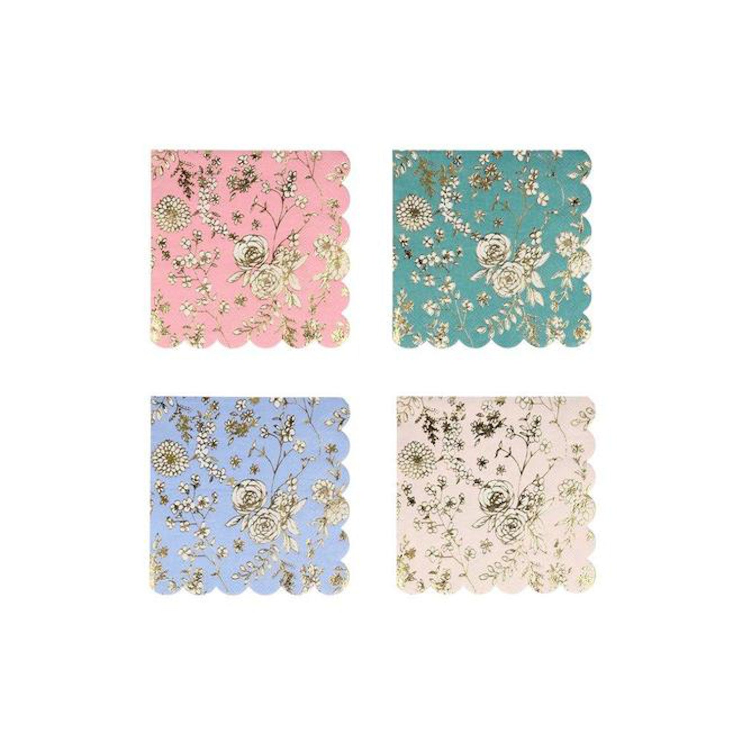 Elegant English Garden Lace Small Napkins - Set of 12 for Tea Parties, Weddings & Fine Dining - Premium Cotton Doilies for Table Decor
