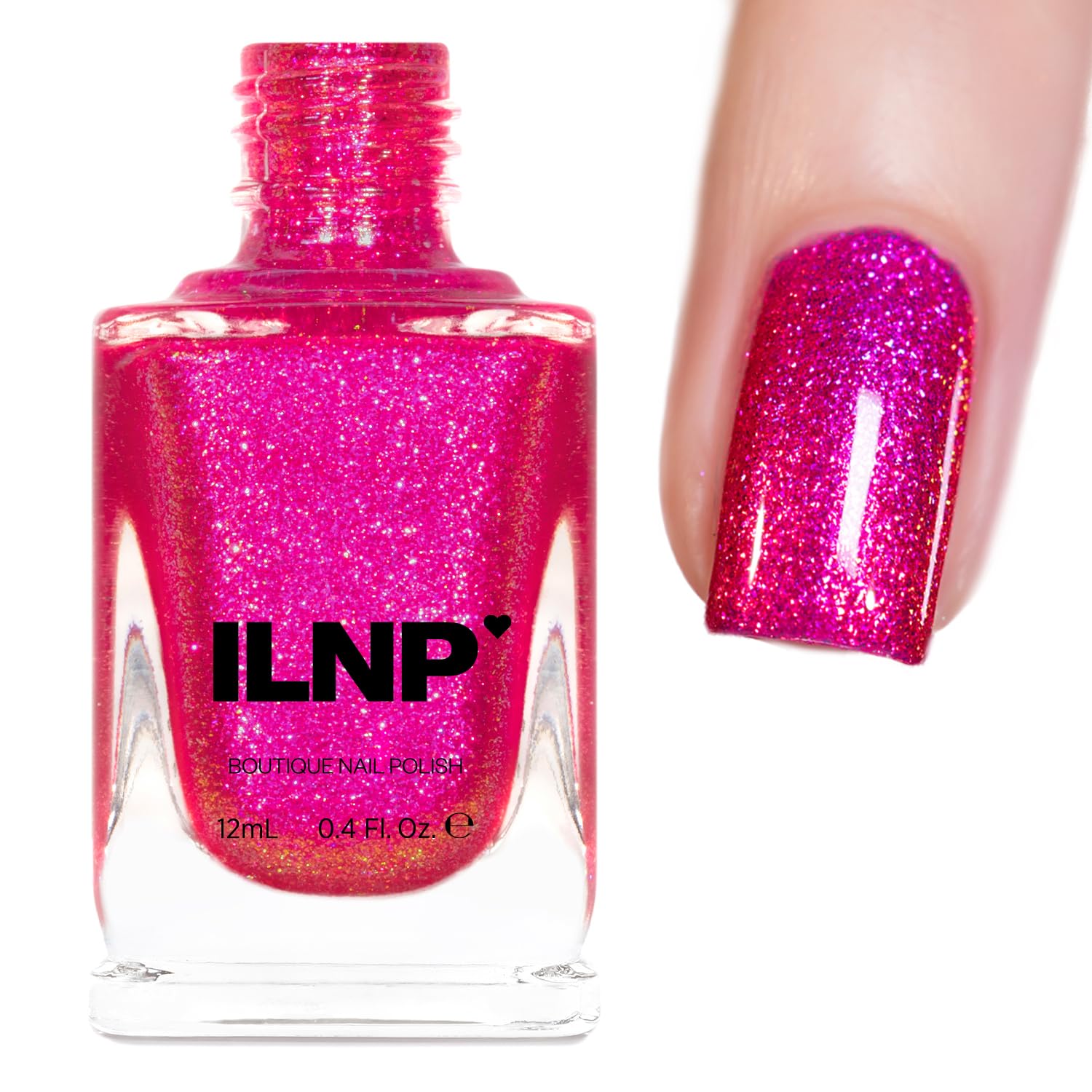 ILNP Petals - Radiant Magenta Shimmer Nail Polish | Long Lasting Vegan & Cruelty Free Nail Lacquer | Perfect for Parties, Weddings & Special Occasions