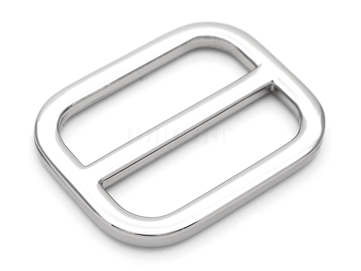 CRAFTMEMORE 6-Pack Oval Slide Buckle Metal Triglide Strap Adjuster for Bags, Belts & Accessories - Durable Flat Oval Slider Keeper for DIY Crafting, Pet Collars & Outdoor Gear