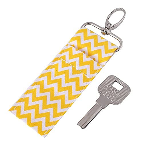 2-Pack Purple Lipstick Holder Keychain - Lip Balm Chapstick Pouch Strap with Key Ring for Women, Girls & Mothers - Perfect Gift for Makeup Lovers (Great for Purses, Travel & Everyday Use)