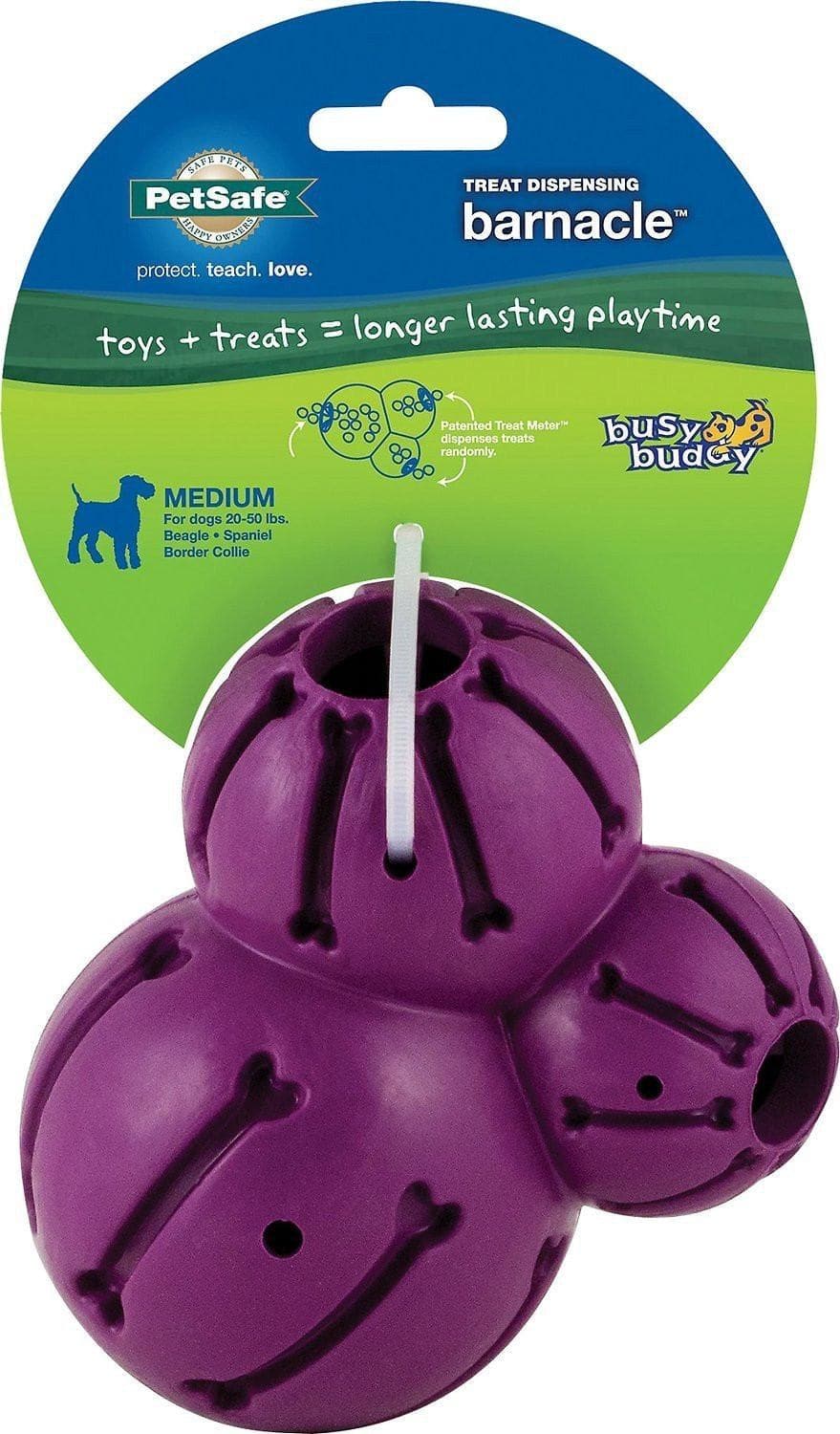 Busy Buddy® Barnacle Dog Toy - Interactive Chew Toy for Small & Medium Dogs - Great for Teething, Boredom & Dental Health - Perfect for Indoor & Outdoor Play