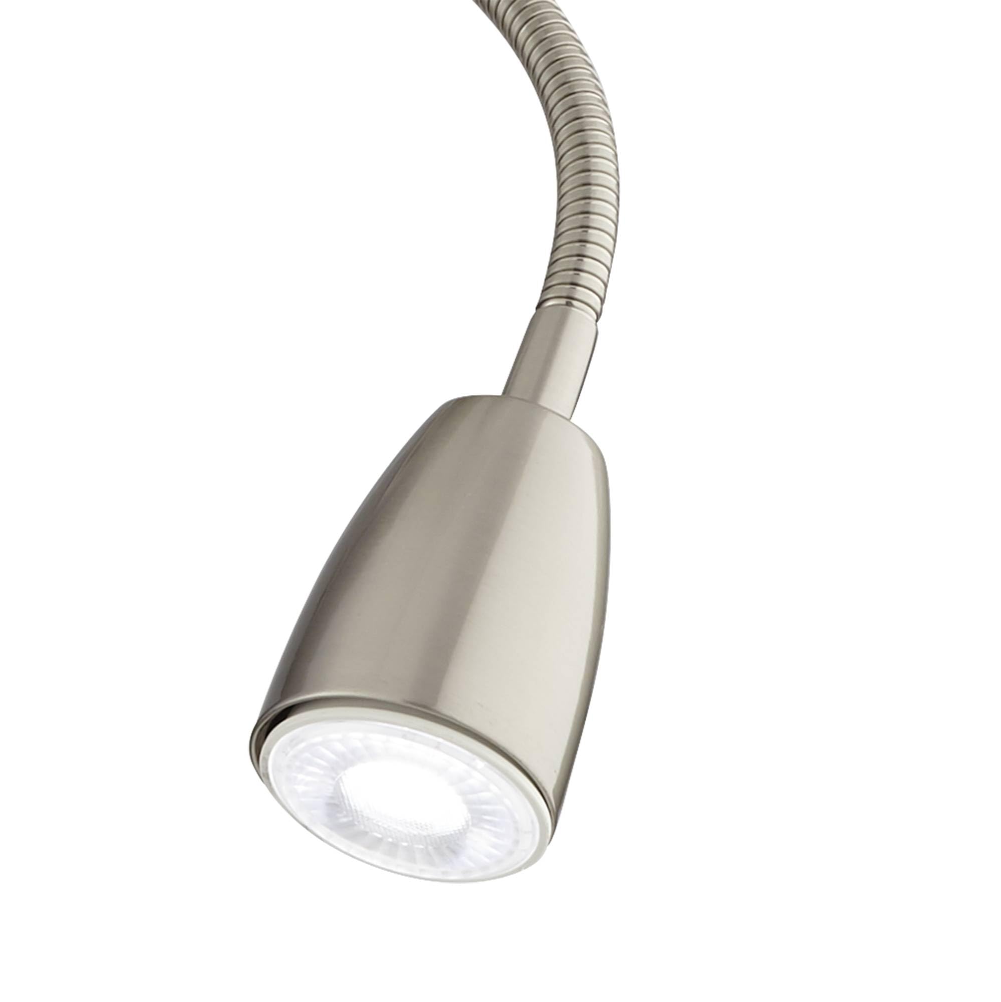 Multi-Color Stripes Giclee LED Reading Light Plug-in Wall Sconce with Printed Shade - Perfect for Bedroom, Living Room & Office Nighttime Reading