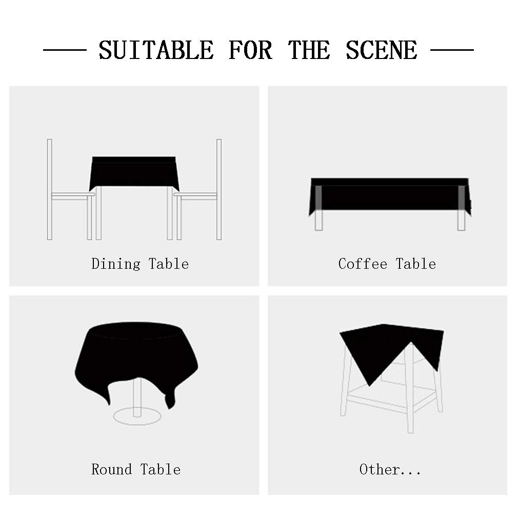 Premium Holiday Camping Tablecloth - Linen Table Cover for Kitchen, Dining, Party, Christmas - Gray Rectangle/Oblong 55 x 94 Inch - Perfect for Outdoor Picnics, BBQs, and Festive Gatherings