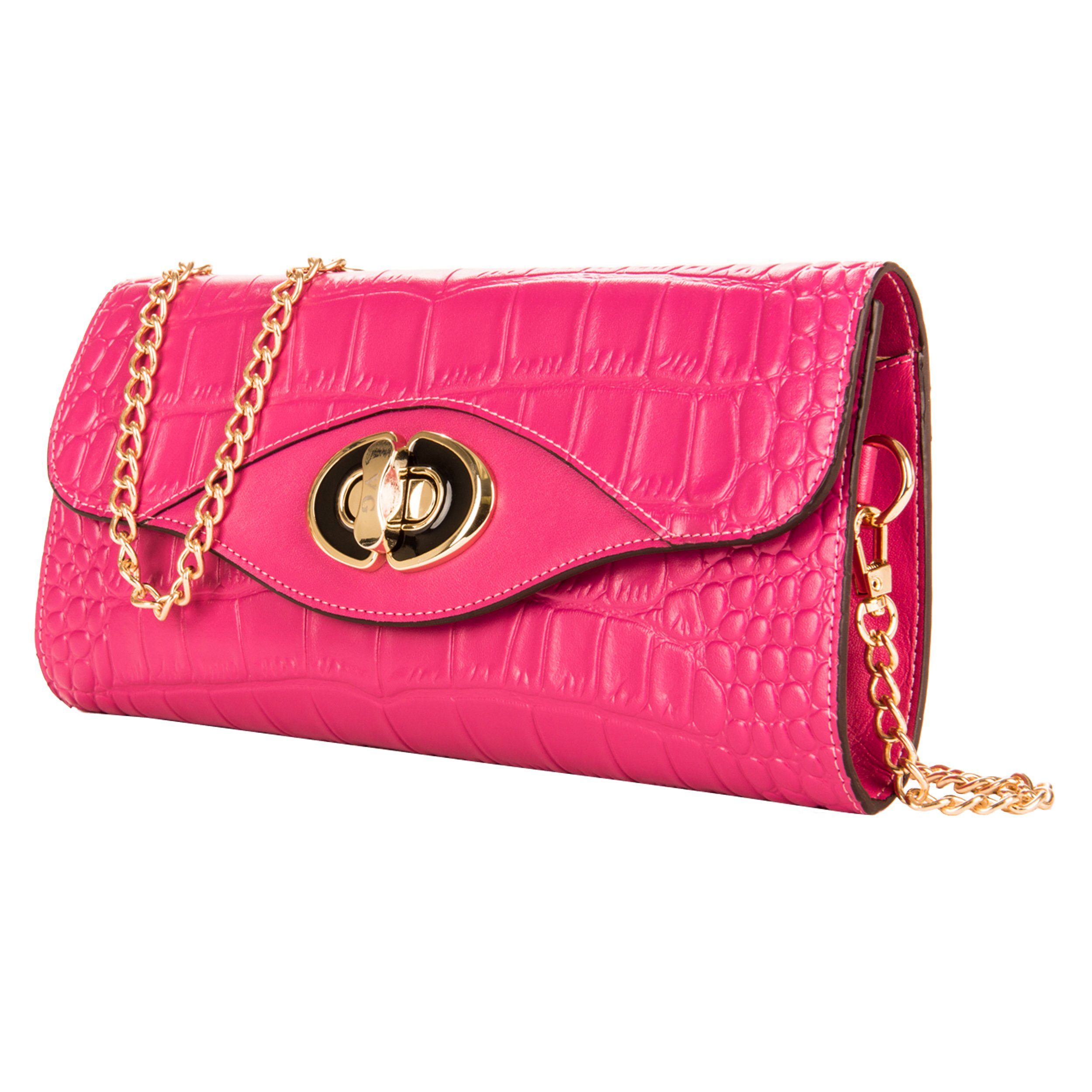 Luxury Cassie Croc Women's 100% Genuine Leather Clutch Wallet - Elegant Evening Bag & Weekend Purse for Smartphones (Compatible with Nokia Lumia, Windows Mobile & Android Phones) - Perfect for Parties, Date Nights & Business Events