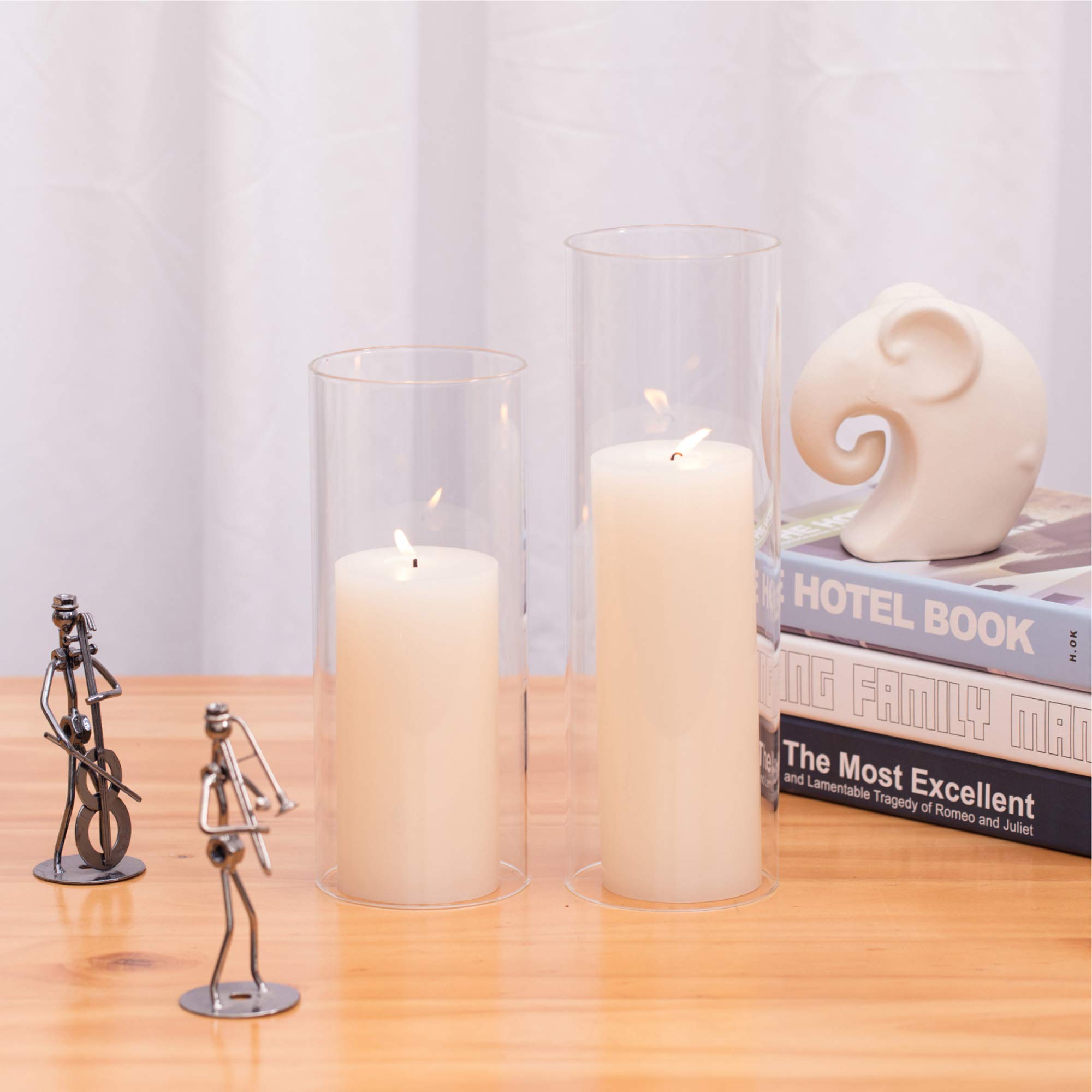 WGVI Clear Glass Hurricane Candle Holder Sleeve - 4