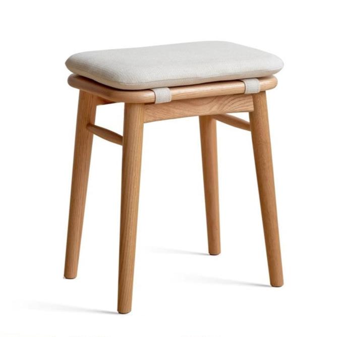 Premium Black Walnut, Cherry & Oak Solid Wood Modern Vanity Stool - Luxury Makeup Seat for Dressing Table, Bedroom & Bathroom