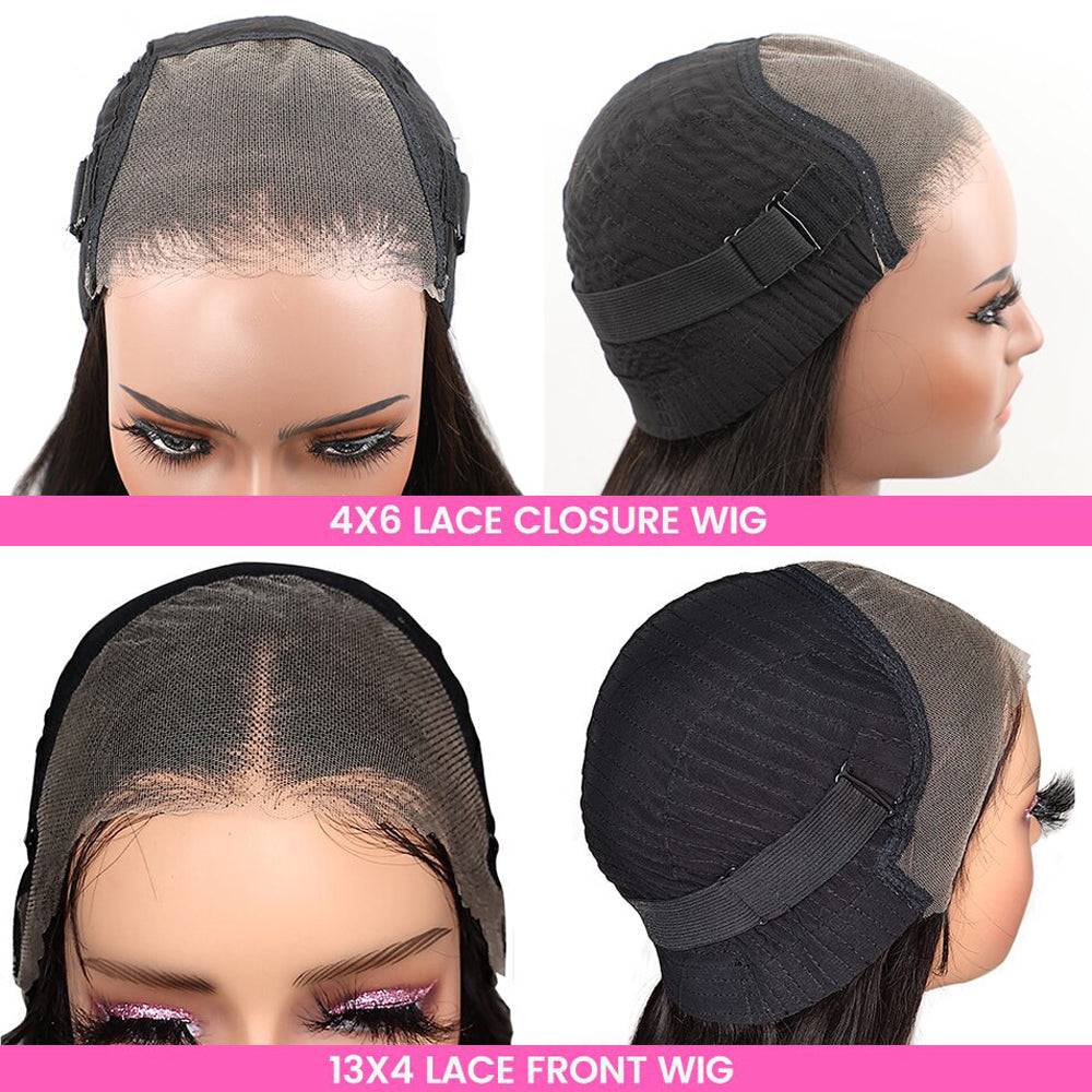Eullair Kinky Curly Human Hair Wig - Glueless 6x4 & 5x5 Lace Front Wig with Pre-Cut Lace | Beginner Friendly | 30s Quick Install | Natural Black | Perfect for Daily Wear, Cosplay & Special Occasions