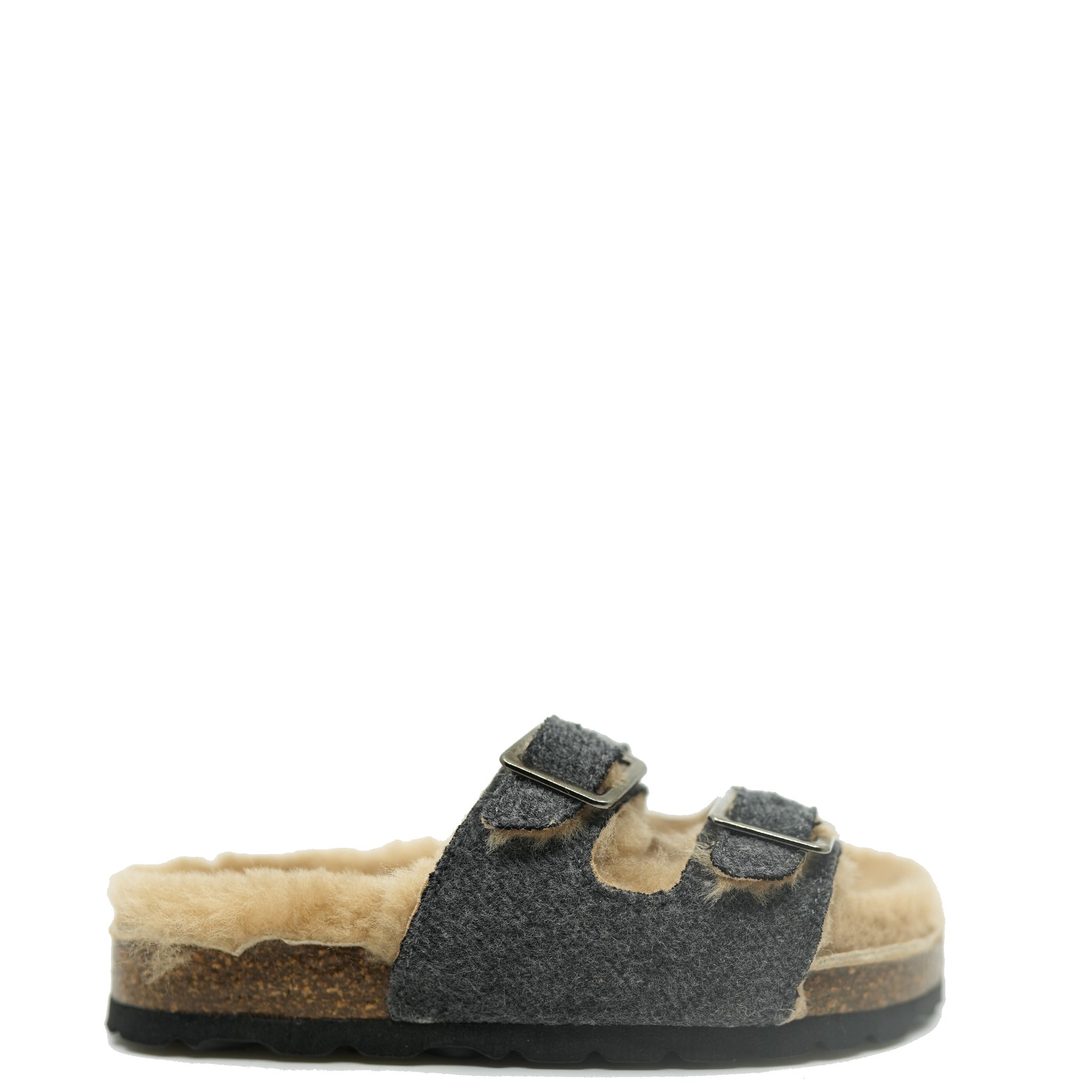 Blublonc Gray Flannel Fur Clog Slippers - Cozy Indoor House Shoes for Women & Men, Perfect for Winter, Home, Lounge & Relaxation