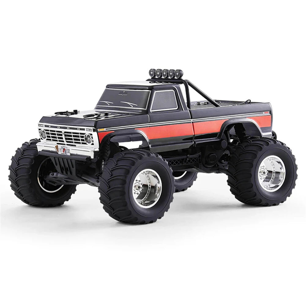FMS Ford F100 1/10 Scale Ready-to-Run 2WD RC Monster Truck - 30km/h High Speed, 550 Brushed Motor, 2.4GHz Remote Control - Perfect for Off-Road Racing, Backyard Bashing & RC Car Enthusiasts