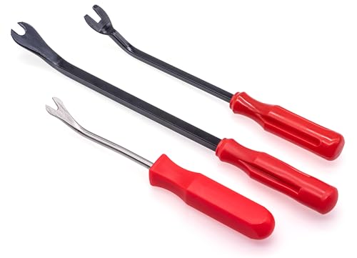 Red - 3 Pcs Auto Fastener Remover Tools
