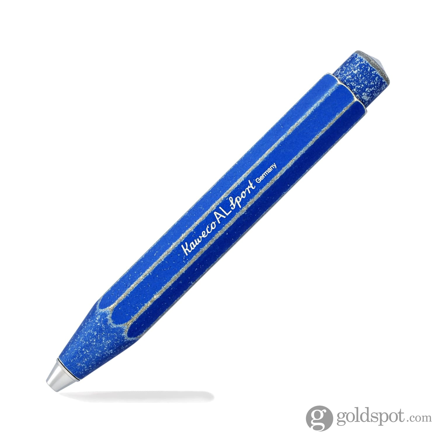 Kaweco AL Sport Stonewashed Blue Ballpoint Pen - Premium Aluminum Pocket Pen for Everyday Carry, Office Use & Travel Writing Essentials